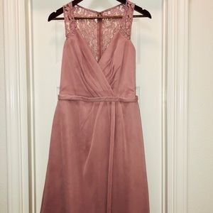 David’s Bridal Lacey Mauve Dress